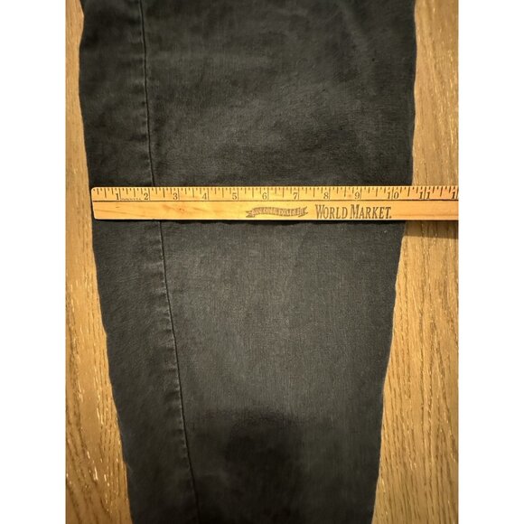J Jill Love Linen Ankle Crop Pants Size Large TALL Black Elastic Waist Pockets - Picture 4 of 11